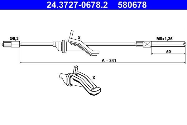 ATE Tross, seisupidur 24.3727-0678.2 Käsipidur ATE S-MAX 24.3727-0678.2 odav