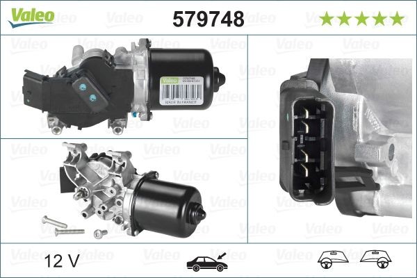 VALEO Vindrutetorkarmotor 579748 579748 VALEO torkarmotor NISSAN QASHQAI