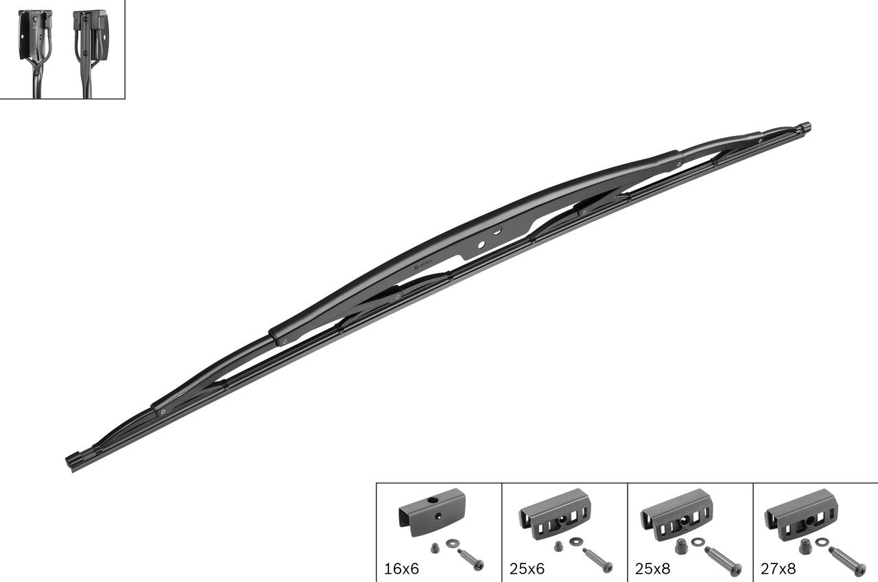 BOSCH Torkarblad 3 397 011 425 Torkarutrustning Volvo Amazon P121: Torkarblad BOSCH Twin 3 397 011 425