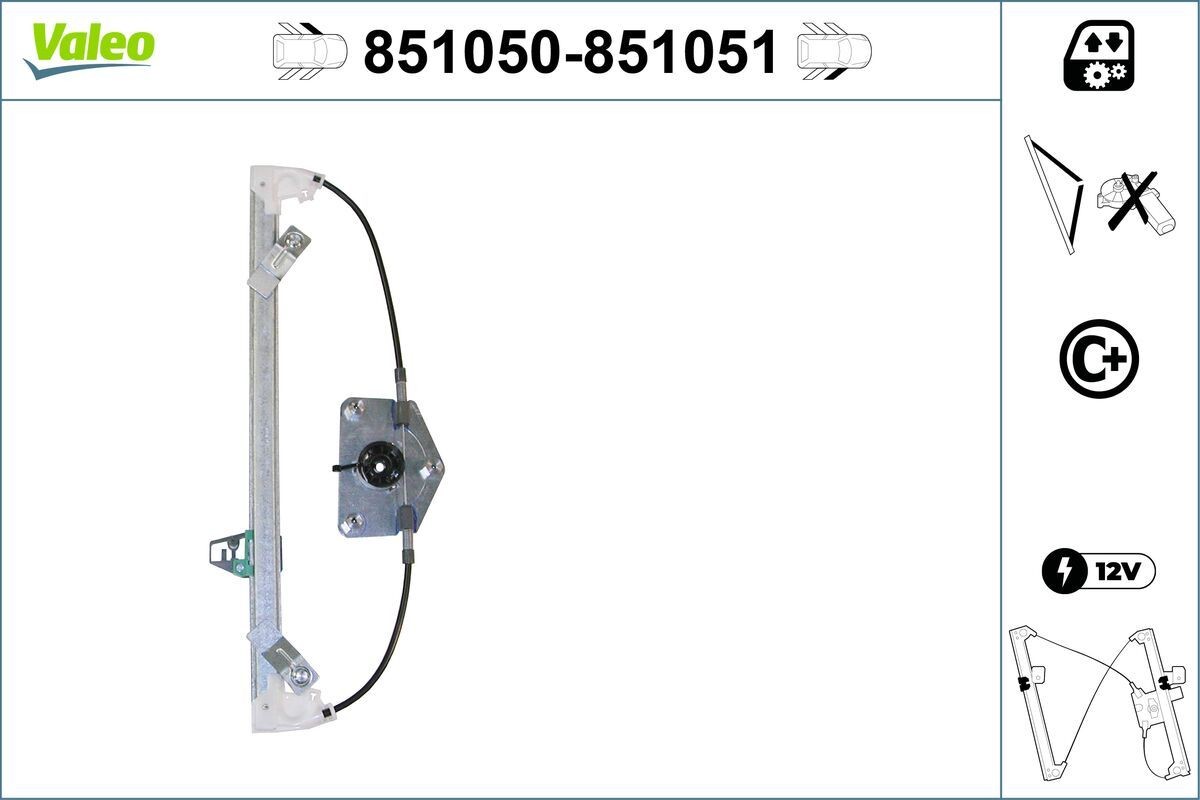 VALEO Mechanizmus zdvíhania okna 851050 851050 Mechanizmus zdvíhania okná VALEO ALFA ROMEO 147