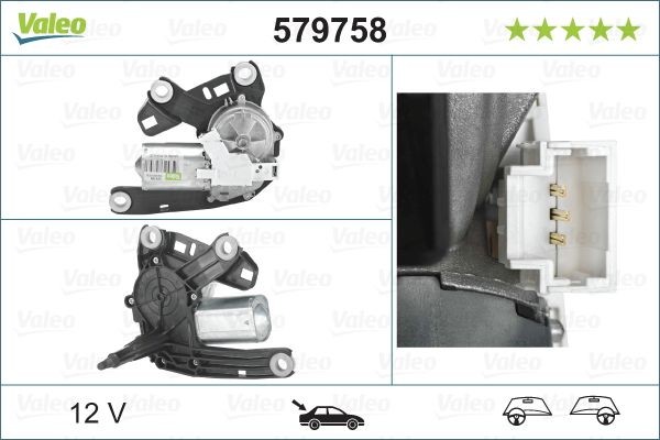 VALEO Μοτέρ υαλοκαθαριστήρα 579758 579758 Μοτέρ υαλοκαθαριστήρων OPEL VIVARO VALEO