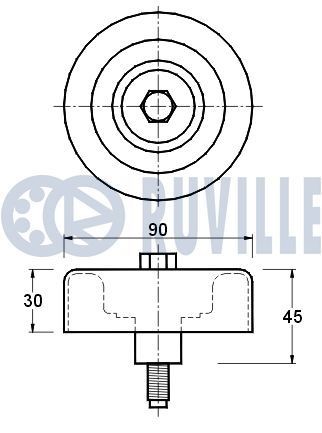 RUVILLE Strammehjul, tandrem 55604 55604 Strammehjul, tandrem RENAULT TWINGO RUVILLE