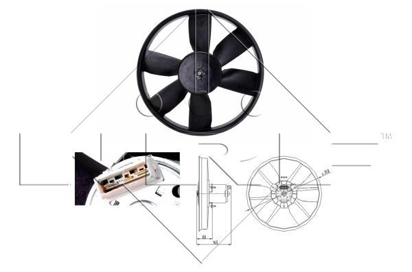 NRF Kjølevifte 47402 Radiatorvifte NRF VW 47402
