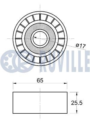 RUVILLE Tensor, correia trapezoidal estriada 58616 RUVILLE Tensor da correia DODGE 58616