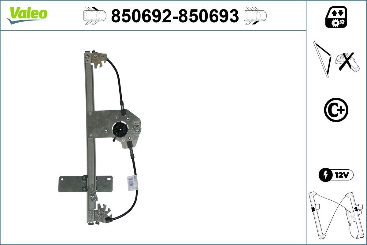 VALEO Elevador de vidro 850692 VALEO 850692 Elevador de vidros Peugeot 207 SW preço