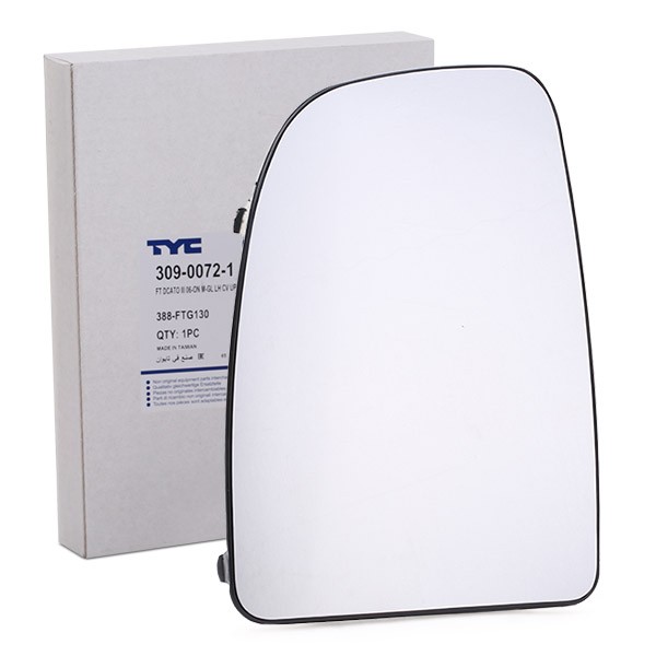 Mirror Glass, outside mirror TYC 309-0072-1 TYC 309-0072-1 2000 FIAT PALIO glass for wing mirror replacement