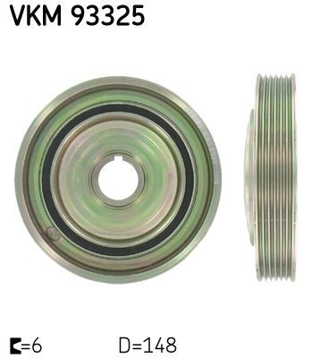 SKF Remskive, krumtapaksel VKM 93325 Remskive krumtapaksel SKF Mazda MX-5 VKM 93325