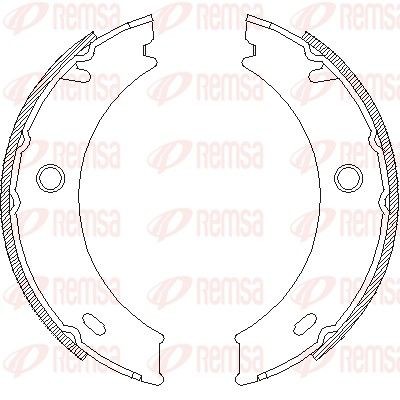 REMSA Handbromsbackar 4714.01 4714.01 REMSA handbroms MERCEDES-BENZ E-klass