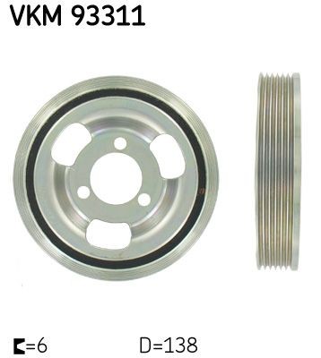 SKF Τροχαλία ιμάντα, στροφαλοφόρος άξονας VKM 93311 SKF VKM93311 Τροχαλίας στροφαλοφόρου Mini r55 τιμες