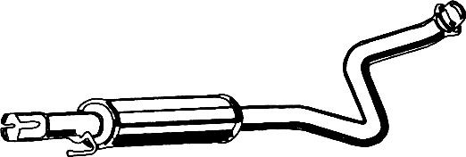 ASMET Vidējais izpl. gāzu trokšņa slāpētājs 20.038 Vidējais trokšņa slāpētājs LADA ASMET 20.038