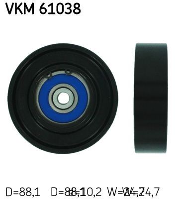 Ohjainrulla, moniurahihna SKF VKM 61038 SKF VKM 61038 TOYOTA YARIS 2010 Moniurahihnan ohjainrulla