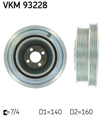 SKF Remskive, krumtapaksel VKM 93228 VKM 93228 Remskive krumtapaksel SKF CHEVROLET KALOS