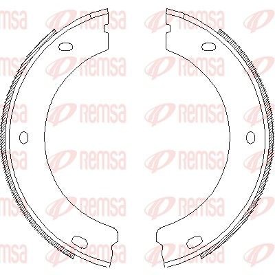 REMSA Σετ σιαγόνων φρένων, χειρόφρενο 4652.00 REMSA Χειρόφρενο CITROËN 4652.00