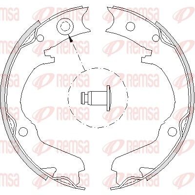 REMSA Jogo de maxilas de travão, travão de estacionamento 4734.00 Sapata de freio de mao REMSA Toyota MR 2 4734.00