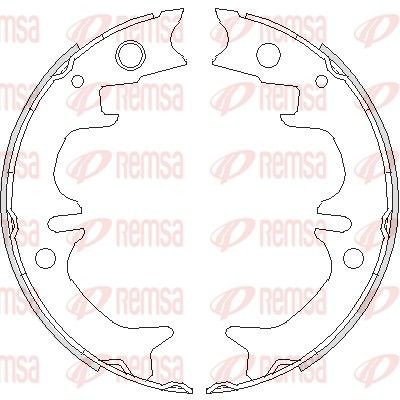 REMSA Handbromsbackar 4731.00 PEUGEOT handbroms REMSA 4731.00