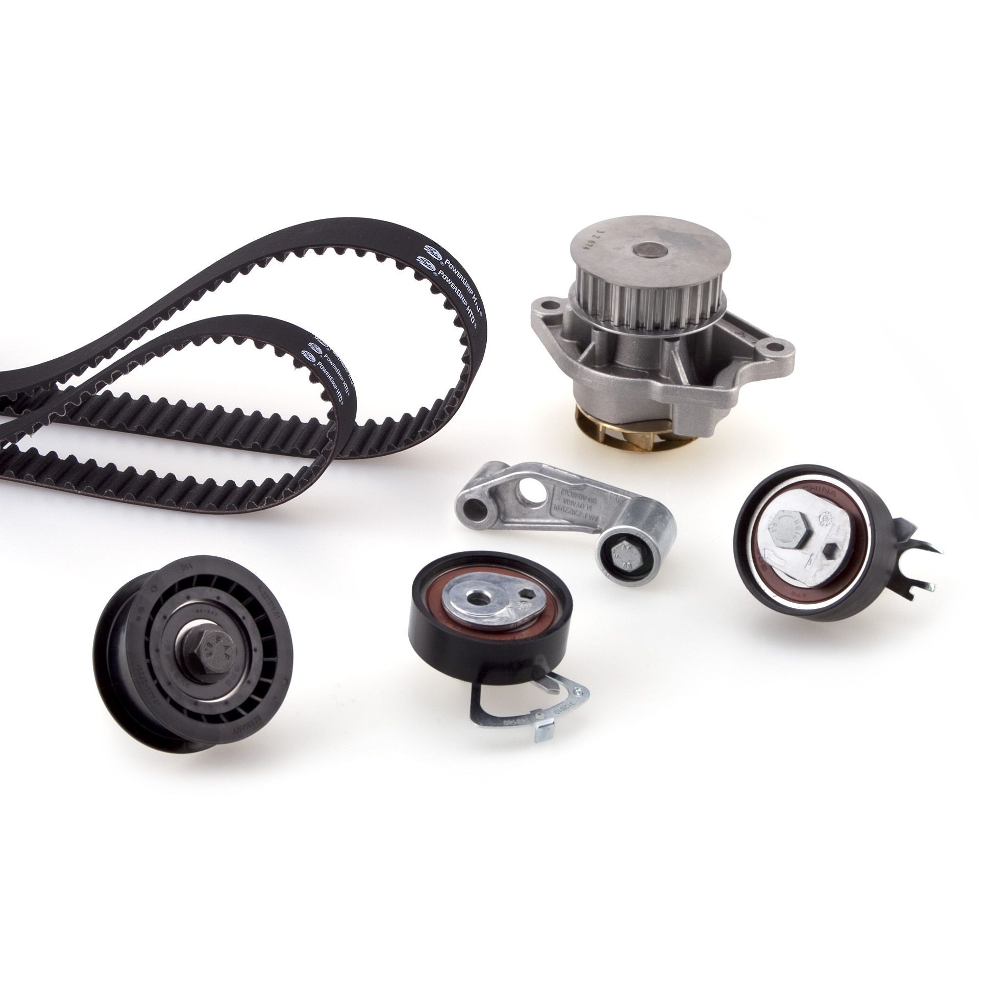 GATES Wasserpumpe + Zahnriemensatz KP25565XS-1 GATES PowerGrip KP25565XS-1 Antriebsriemen VW Golf 4 Schrägheck (1J1) 1998
