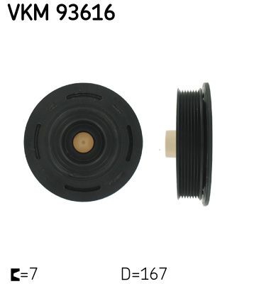SKF Krukaspoelie VKM 93616 VKM 93616 Riemschijf voor krukas NISSAN 350 Z SKF