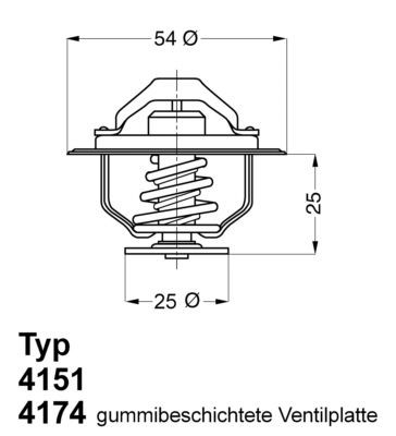 WAHLER Termostat, kølemiddel 4174.88D Termostat WAHLER Peugeot 505 4174.88D