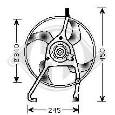 DIEDERICHS Ventilátor kondenzátora klimatizácie 4005101 Ventilátor kondenzátora klimatizácie DIEDERICHS Citroën C8 4005101