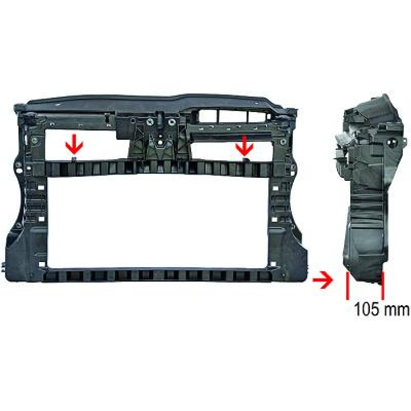 DIEDERICHS Frontpanel 2215002 DIEDERICHS 2215002 VW Golf Alltrack Radiatorpanel pris