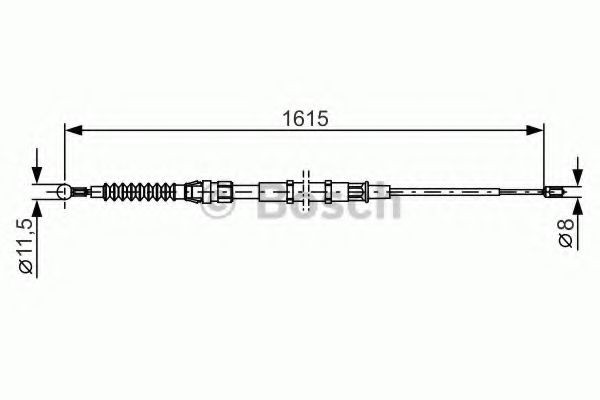 BOSCH Hand brake cable 1 987 482 328 SKODA RAPID BOSCH handbrake 1987482328