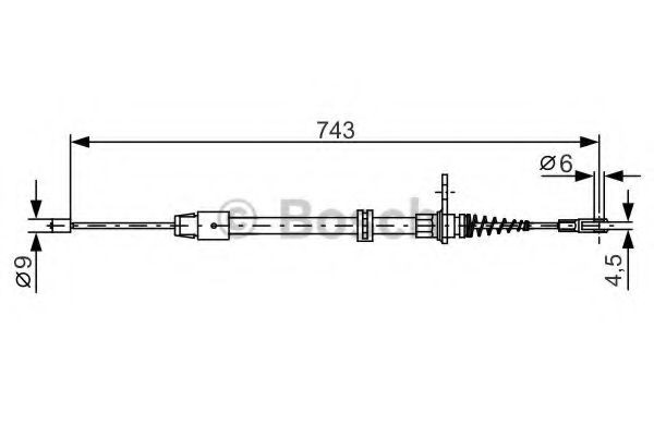 BOSCH Tautrekk, håndbremse 1 987 482 329 BOSCH 1 987 482 329 Tautrekk, håndbremse