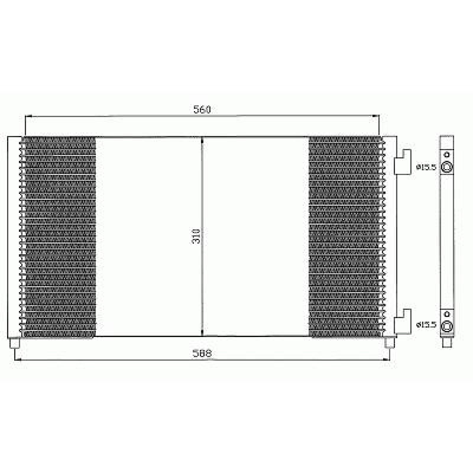 DIEDERICHS Condensor voor airco 8345303 Fiat DOBLO Condensator, airconditioning DIEDERICHS 8345303