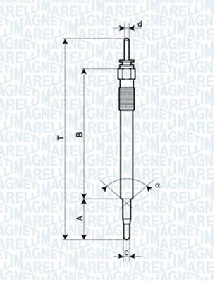 MAGNETI MARELLI Gløderør 062900086304 Gløderør MAGNETI MARELLI Hatchback 062900086304 billig