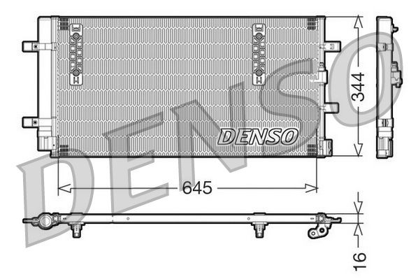 DENSO Lauhdutin, ilmastointilaite DCN32060 DENSO DCN32060 Audi A6 C7 4g lauhdutin