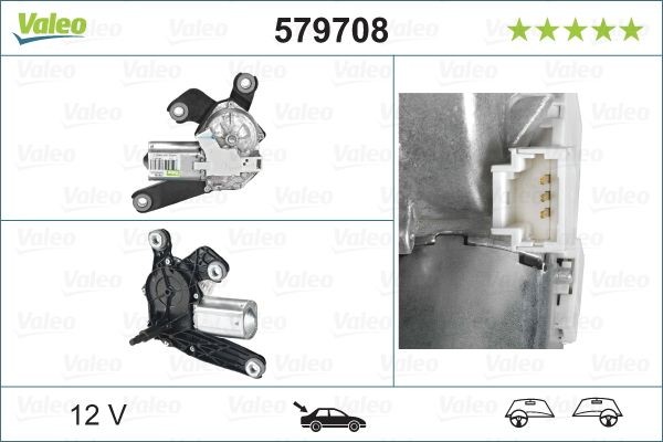 VALEO Vindusviskermotor 579708 Viskermotor VALEO Peugeot 2008 579708