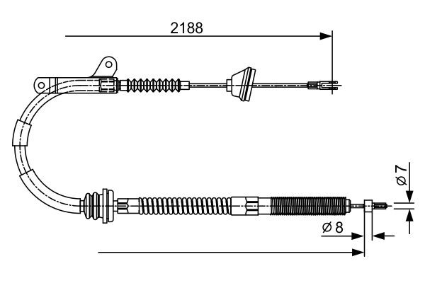 BOSCH Tross, seisupidur 1 987 477 879 BOSCH 1 987 477 879 originaal Käsijarru vaijeri Volvo 945 Kombi hind