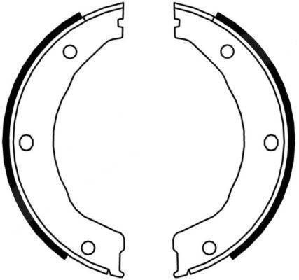 ABE Handbrake shoes CRG002ABE ABE CRG002ABE Handbrake shoes FORD Mondeo Mk4 Hatchback (BA7) 2.0 TDCi 130 hp 2008