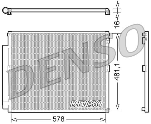 DENSO Kondensator, klimaanlegg DCN50017 DENSO DCN50017 Radiator AC Toyota Land Cruiser 120 originale pris