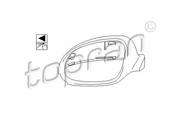 TOPRAN Afdækning, sidespejl 112 186 112 186 Hus sidespejl RENAULT ARKANA TOPRAN