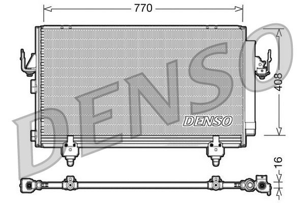 DENSO Kondensaator, kliimaseade DCN50031 Kliimaradiaator DENSO Toyota RAV 4 DCN50031