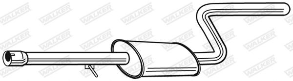 Middle silencer WALKER 23481 WALKER 23481 Chrysler SEBRING 2006 Middle exhaust pipe price