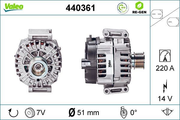 VALEO Laturi 440361 ALFA ROMEO SPIDER laturi VALEO 440361