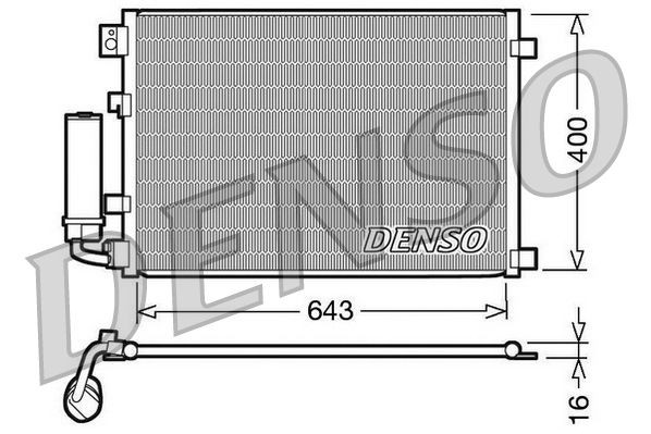 DENSO Kondensor, klimatanläggning DCN46002 DCN46002 DENSO kondensor NISSAN NP300 PICKUP