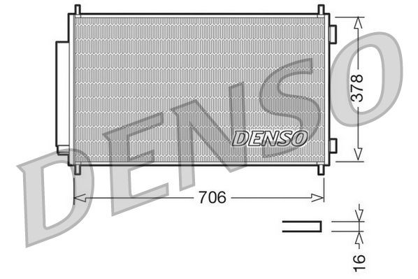 DENSO Kondensor, klimatanläggning DCN40002 DODGE ac kylare DENSO DCN40002