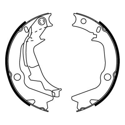 Handbrake shoes ABE C00526ABE ABE C00526ABE 1999 KIA CARENS handbrake shoes replacement