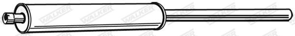 WALKER Izplūdes gāzu priekšslāpētājs 09263 WALKER 09263 Izplūdes gāzu priekšslāpētājs Volkswagen CC lēti