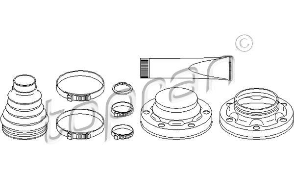 TOPRAN Asmanchetten set 111 671 Asmanchet TOPRAN PORSCHE 111 671