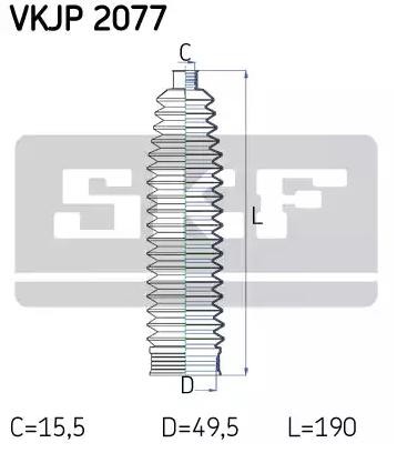 SKF Bellow Set, steering VKJP 2077 SKF VKJP 2077 Audi TT FV steering rack boot price