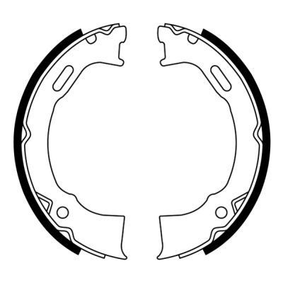 ABE Piduriklotside komplekt, seisupidur CRY008ABE CRY008ABE Piduriklotside seisupidur FORD USA MUSTANG ABE