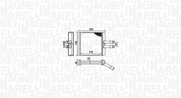 MAGNETI MARELLI Chladič motora 350213141400 Chladič vody MAGNETI MARELLI 96 350213141400 lacné
