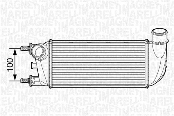 MAGNETI MARELLI Intercooler 351319201490 351319201490 costo Intercooler FORD FOCUS MAGNETI MARELLI