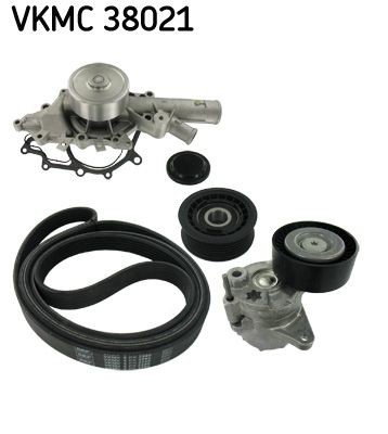 SKF Bomba de água + kit da correia de distribuição VKMC 38021 Kit de correias trapezoidais estriadas SKF GS VKMC 38021 baratos