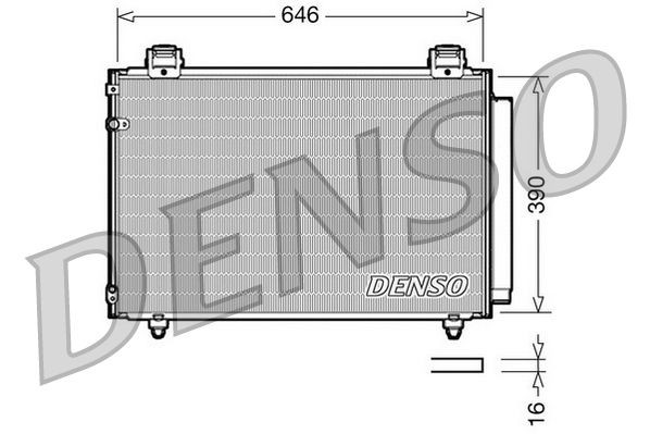 DENSO Lauhdutin, ilmastointilaite DCN50024 DCN50024 DENSO Ilmastoinnin lauhdutin SUBARU FORESTER