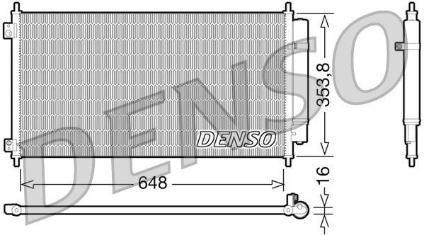 DENSO Condensor voor airco DCN40010 Airco Honda Accord Station Wagon mk8: Condensor voor airco DENSO DCN40010