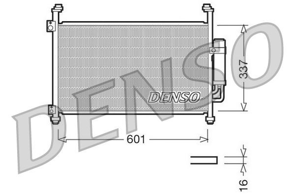 DENSO Kondensaator, kliimaseade DCN40007 DENSO DCN40007 Kliimaradiaator HONDA Civic VIII Sedaan (FD, FA) odava hinnaga